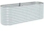 Garten-hochbeet 240 X 80 X 81 Cm Verzinkter Stahl Silbern - Vidaxl