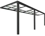 Terrassen&uuml;berdachung Solis Deluxe Farbe: Grau, Gr&radic;&part;&szlig;e: 579 X 295 X 233 / 272 Cm