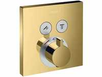 ShowerSelect Thermostat, Unterputz, 2 Verbraucher, 15763, Farbe: Polished Gold Optic