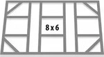 Fundamentbodenrahmen F&uuml;r Ger&auml;tehaus 'leipzig 84', Aluminium Blank, 98 X 205 X 2,6
