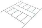 Pergart Fundamentbodenrahmen F&uuml;r Ger&auml;tehaus "frankfurt Ii 1112", Aluminium Blank,