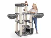Happypet® Kratzbaum XL stabil 161 cm hoch für große Katzen 47 kg Premium Qualität