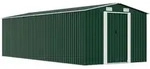 Ger&auml;tehaus 257x580x181 Cm Metall Gr&uuml;n Vidaxl