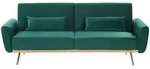 3-sitzer Sofa Smaragdgr&uuml;n Samt Mit Schlaffunktion 2 Dekokissen Hohe Schlanke