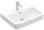 Villeroy & Boch Waschbecken O.novo 650x460mm Eckig 1 Hahnloch Mit &Uuml;berlauf Wei&szlig;