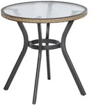Ravenna Tisch &Oslash; 70cm Natur Aluminium/kunststoffgeflecht