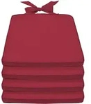 4er Set Beautissu Stuhlkissen Pia Rot