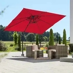 Schneider Sonnenschirm Rhodos Junior Rot 270 X 270 Cm Ampelschirm