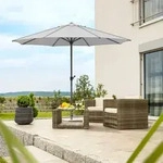 Schneider Sonnenschirm Adria Silbergrau &Oslash; 350 Cm Marktschirm