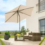 Schneider Schirme - Schneider Sonnenschirm Sevilla Natur &Oslash; 270 Cm Marktschirm