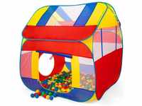 KIDUKU Spielzelt mit 300 Bällen undTasche Kinderzelt Bällebad Pop Up Babyzelt