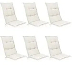 6er Set Beautissu Hochlehner Auflage Base Hl Natur