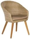 Arrone Sessel 2er Set Alu/kunststoffgeflecht/akazie