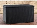 Polyrattan Auflagenbox Comfy 5mm Schwarz 125 Cm