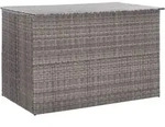 Garden-auflagenbox Grau 150x100x100 Cm Poly Rattan - Vidaxl
