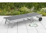 Aktionsliege Tessin Schwarz Aluminium/textil