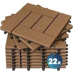Wpc Fliesen 1m2-6m2 Terrassenfliesen Set Holzfliesen 30x30cm Balkon Pool Garten...