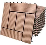 Wpc Fliesen 1m&sup2;-6m&sup2; Terrassenfliesen Set Holzfliesen 30x30cm Balkon Pool Garten 11x