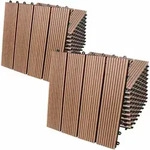 Wpc Fliesen 1m2-6m2 Terrassenfliesen Set Holzfliesen 30x30cm Balkon Pool Garten 22x