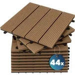 Wpc Fliesen 1m2-6m2 Terrassenfliesen Set Holzfliesen 30x30cm Balkon Pool Garten...