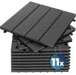 Wpc Fliesen 1m2-6m2 Terrassenfliesen Set Holzfliesen 30x30cm Balkon Pool Garten 11x