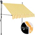 Vidaxl - Einziehbare Markise Handbetrieben Mit Led 100 Cm Wei&szlig; Orange