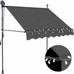 Vidaxl - Einziehbare Markise Handbetrieben Mit Led 100 Cm Anthrazit