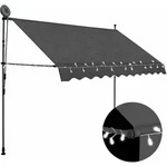 Vidaxl - Einziehbare Markise Handbetrieben Mit Led 250 Cm Anthrazit