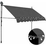 Vidaxl - Einziehbare Markise Handbetrieben Mit Led 300 Cm Anthrazit