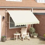Einziehbare Markise Handbetrieben 300 Cm Cremewei&szlig; - Vidaxl