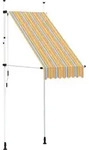 Vidaxl - Einziehbare Markise Handbetrieben 100 Cm Gelb Blau Gestreift