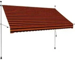Vidaxl - Einziehbare Markise Handbetrieben 250 Cm Orange Und Braun