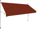 Vidaxl - Einziehbare Markise Handbetrieben 300 Cm Orange Und Braun
