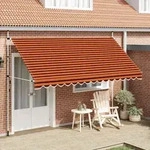 Vidaxl Retractable Awnings Orange And Brown