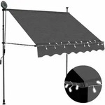 Vidaxl - Einziehbare Markise Handbetrieben Mit Led 200 Cm Anthrazit