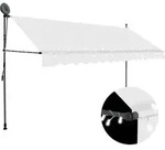 Vidaxl Manual Retractable Awning With Led 400 Cm Cream