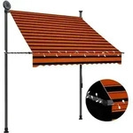 Vidaxl - Einziehbare Markise Handbetrieben Mit Led 150 Cm Orange Braun