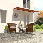 Einziehbare Markise 350&times;150 Cm Orange Und Braun Vidaxl
