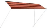 Einziehbare Markise 400&times;150 Cm Orange Und Braun Vidaxl