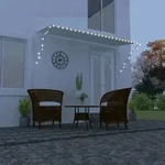 Einziehbare Markise Mit Led 350&times;150 Cm Creme Vidaxl