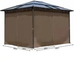 Quick-star - 4 Seitenteile F&uuml;r Hardtop Pavillon 3x3,6m Seitenwandset...