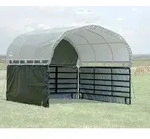 Weidezelt, Weideunterstand Mit Seitenverkleidung 370 X 370 X 170 Cm Gr&uuml;n 370 X 370 X