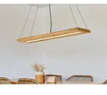 Trio - Led Pendelleuchte Brad Stufenweise Dimmbar Mit Naturholz, Breite 100cm