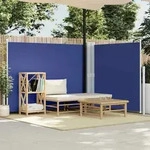 Ausziehbare Seitenmarkise Blau 140 X 600 Cm - Vidaxl
