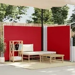 Ausziehbare Seitenmarkise Rot 140 X 600 Cm - Vidaxl