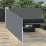 Ausziehbare Seitenmarkise Anthrazit 100 X 1000 Cm - Vidaxl