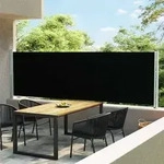 Ausziehbare Seitenmarkise 140x600 Cm Schwarz - Vidaxl