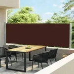 Ausziehbare Seitenmarkise 140x600 Cm Braun - Vidaxl