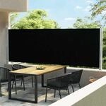 Seitenmarkise Ausziehbar 600x160 Cm Schwarz Vidaxl