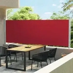 Seitenmarkise Ausziehbar 600x160 Cm Rot Vidaxl